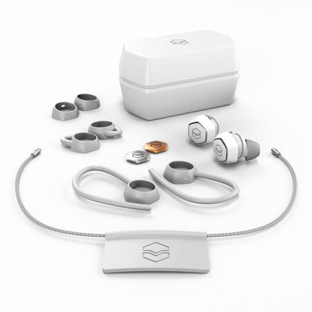V-MODA Hexamove Pro True Wireless In-Ear Earbuds, White