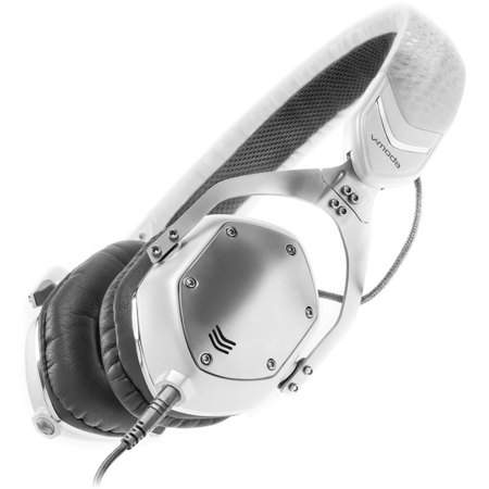 V-Moda XS On-Ear Headphones with Mic, White Silver