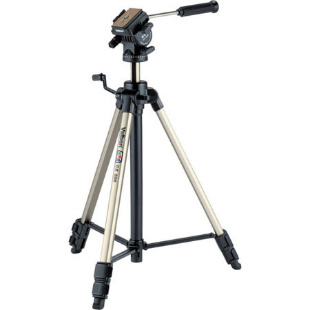 Velbon CX-586/F 3-Section Aluminum Tripod with 2-Way Fluid Head