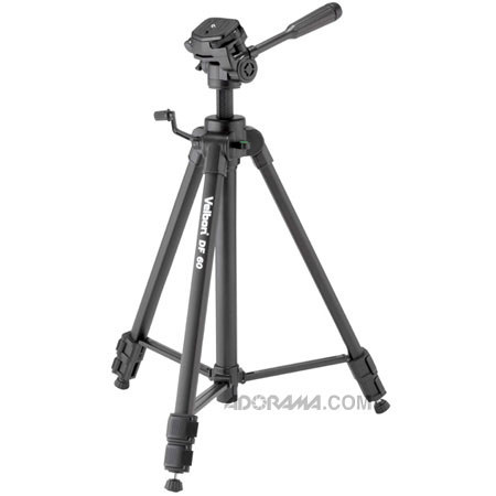 Velbon DF60/F 3-section Aluminum Tripod with 3-Way Pan Head - Black