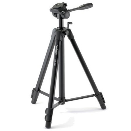 Velbon EX-630/F 3-Section Aluminum Tripod with 3-Way Pan Head, Black