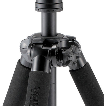 Velbon Geo E543D 4-Section Carbon Fiber Tripod with QHD-53D Ball Head, Black