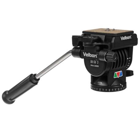 Velbon PH-368 Vel-Flo 9 Mini-Pro 2-Way Panhead w/Quick Release, Supports 10 lbs