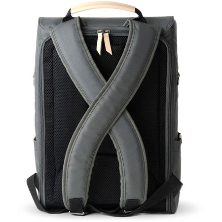 Vinta S-Series Travel Backpack, Natural Leather, Charcoal