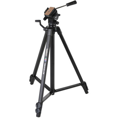 Velbon Videomate 438 3-Section Al Tripod with Fluid Head, 4.41 lbs Capacity