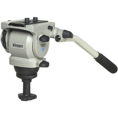 Vinten Vision 6 Pan & Tilt Head, Gray, with 75mm Ball Base, Supports 22 lbs.