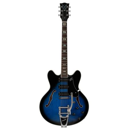 Vox Bobcat S66 Bigsby Semi-Hollow Electric Guitar, Sapphire Blue