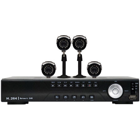 Vonnic DK4-C1404CM-HDD 4Ch H.264 120FPS DVR with 500GB HDD, 4 CMOS Cameras