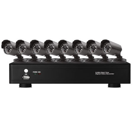Vonnic DK16-K41608CCD-HDD 16 Ch H.264 DVR with 1TB HDD, 8 Sony CCD Cameras