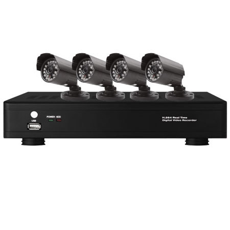 Vonnic DK4-K4404CCD 4 Channel H.264 DVR with 4 Sony CCD Cameras, No HDD