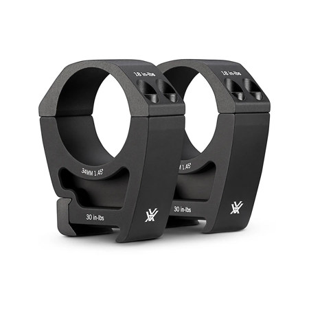 Vortex Optics Pro 34mm Picatinny/Weaver Style Riflescope Mounting Ring, Pair High