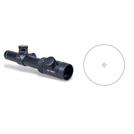 Vortex Optics 1-4x24mm Viper PST Riflescope, Illum TMCQ Mil-Rad Reticle,30mmTube