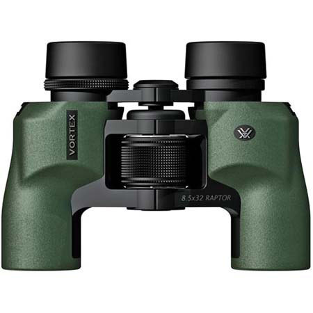 Vortex Optics 8.5x32 Raptor Porro Prism Binocular, 7.8 Deg Angle of View, Green