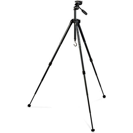 Vortex Optics 5-section Aluminum Tripod with QR 3-Way Pan Head - Black