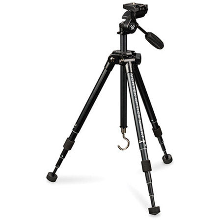 Vortex Optics 5-section Aluminum Tripod with QR 3-Way Pan Head - Black