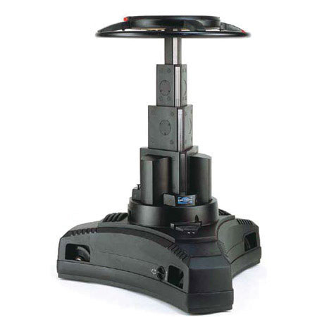Vinten Quattro-S 4-Stage Small Base Pedestal with 74 cm Large Steering Ring and Molded Steering Indicators, Supports 176.4 lbs, Black