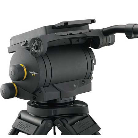 Vinten V3998-4980 Vector 90 Pan Tilt Head for Long Heavy Lens or Teleprompter Cameras, Supports 198.4 lbs