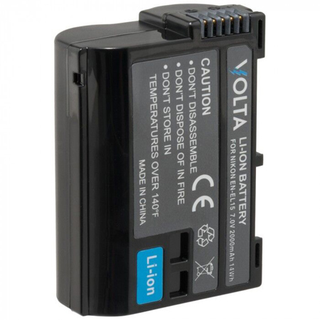 Volta EN-EL15 2000mAh Rechargeable Lithium-Ion Battery for Nikon Cameras