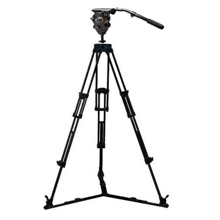 Vinten Vision 100 Fluid Head w/3-Section Al Pozi-Loc Tripod, ENG OB Dolly