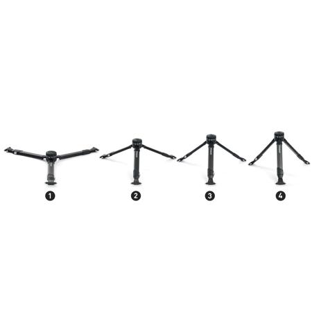 Vinten Vision 100 Fluid Head with flowtech 100 CF Tripod, Mid-Level Spreader