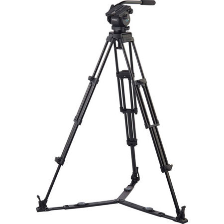 Vinten blue3 3-Section Al Tripod w/V4106-0001 2-Way Head,Ground Spreader, Black