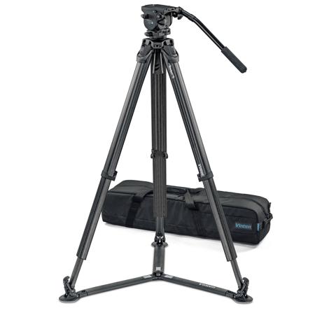 Vinten Vision blue3 Fluid Head w/flowtech 75 3-Section CF Tripod,Ground Spreader