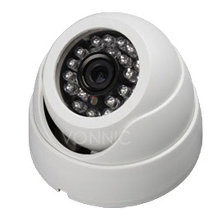Vonnic VCD503 1/3" CCD Outdoor Night Vision Dome Camera, NTSC, White