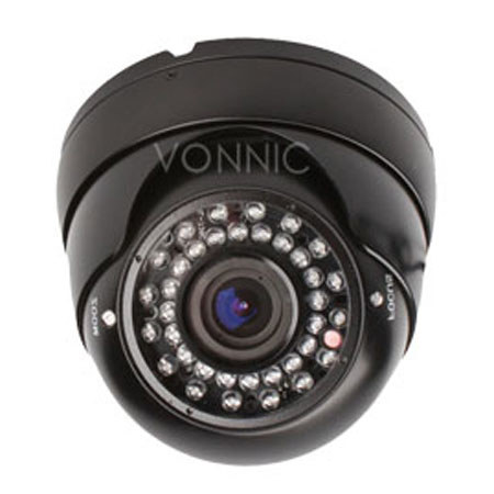 Vonnic VCD506 1/3" CCD Outdoor Night Vision Dome Camera, 580 TV Lines, Black