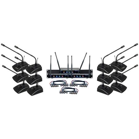 VocoPro Digital-Conference 12-Channel UHF Digital Wireless Microphones System