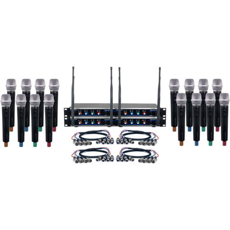 VocoPro Digital-Acapella-16 Sixteen-Channel UHF Digital Wireless Handheld Microphone System