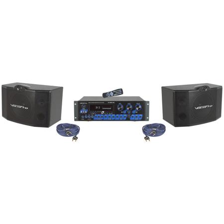 VocoPro KR-3808 PRO 300W Digital Karaoke Mixing Amplifier with 2x SV-500 Speaker