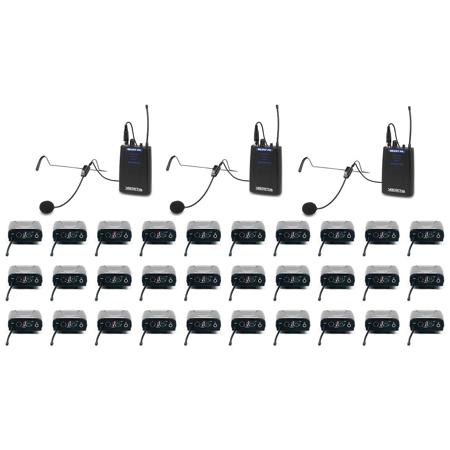 VocoPro SILENTPA-IFB One Way Communication System, Includes 3 Tx & 30 Rx
