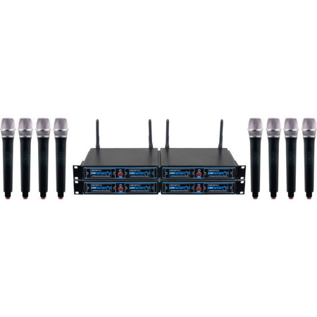 VocoPro UDH-CHOIR 8 UHF/DSP Hybrid Handheld Wireless Microphone System in a Bag