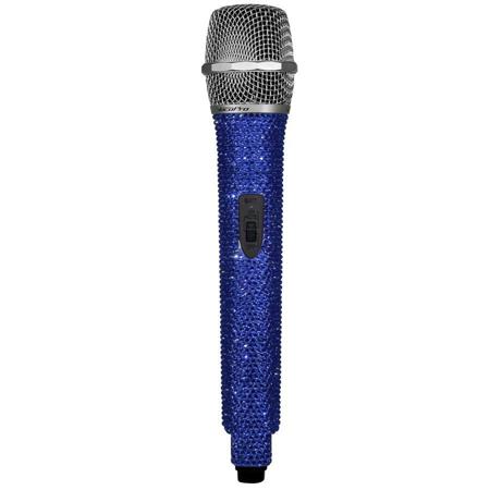 VocoPro U-DIAMOND Crystal Studded UHF Wireless Mic, Q:Ch 48, 676.740MHz,Sapphire