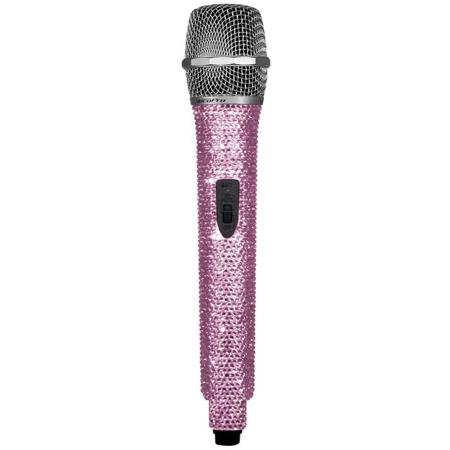 VocoPro U-DIAMOND Crystal Studded UHF Wireless Mic, T: Ch 39, 622.665MHz, Pink