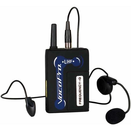 VocoPro UHF-BP1 Wireless Bodypack Transmitter & Headset Mic, CH H: 32, Blue