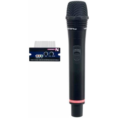 VocoPro UMH-5805 Single UHF Module & Wireless Mic, CH I: 33 (588.250MHz), Red
