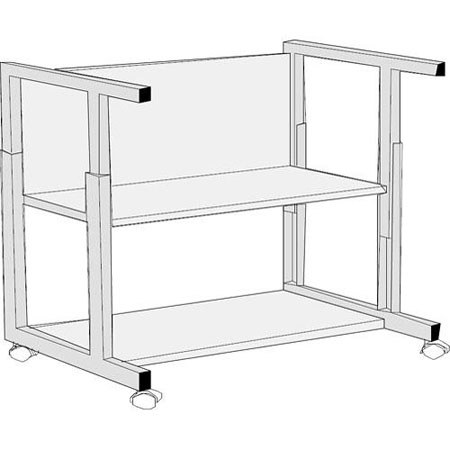 GTI Height Adjustable Floor Stand for EVS-2540 Executive Viewing Station
