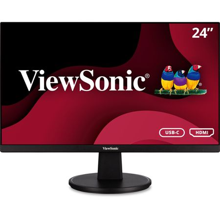 ViewSonic VA2447-MHU 23.8" 16:9 Full HD USB-C MVA LED Monitor, Built-In Speakers