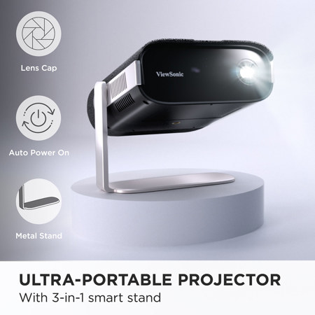 ViewSonic M1X WVGA Portable Smart LED Projector w/Integrated 3-In