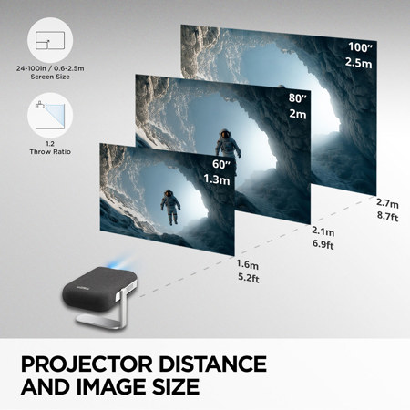 ViewSonic M1X WVGA Portable Smart LED Projector w/Integrated 3-In