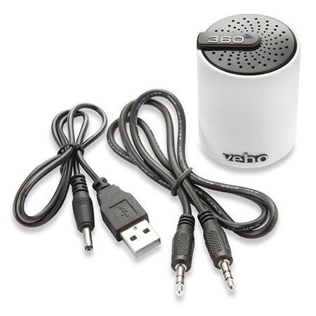 Veho VSS-007-360BT 360 degree M3 Bluetooth Speaker, Single, White