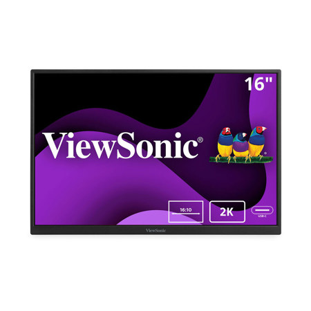 ViewSonic VG1656-2K 16" 16:10 WQXGA Portable USB-C IPS LED Monitor