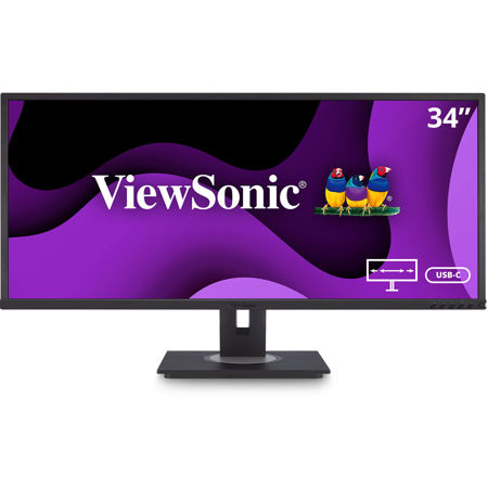 ViewSonic VG3456 34" 21:9 UWQHD USB-C Docking VA LED Monitor