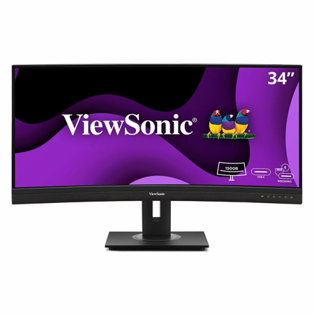 ViewSonic VG3456CA 34" 21:9 4K UWQHD 100Hz USB-C Docking Curved IPS LED Monitor