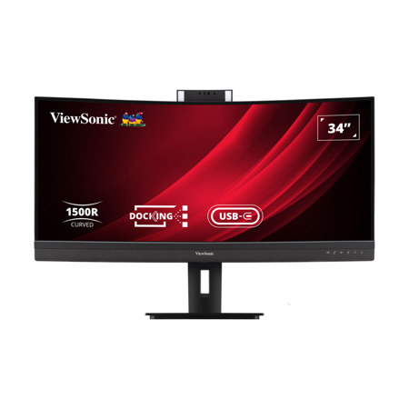 ViewSonic VG3457CV 34" 21:9 UWQHD 100Hz USBC Conferencing Curved VA LCD Monitor