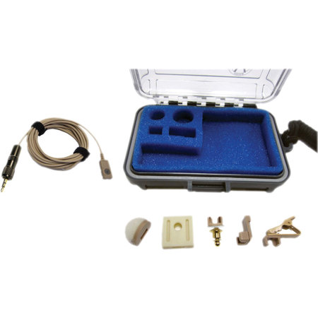 Voice Technologies VT500 Omni Lavalier Mic with 1/8" (3.5mm) Mini, Beige