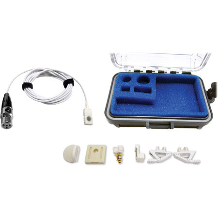Voice Technologies VT500 Omni Lavalier Mic with TA4-Female Connector, White