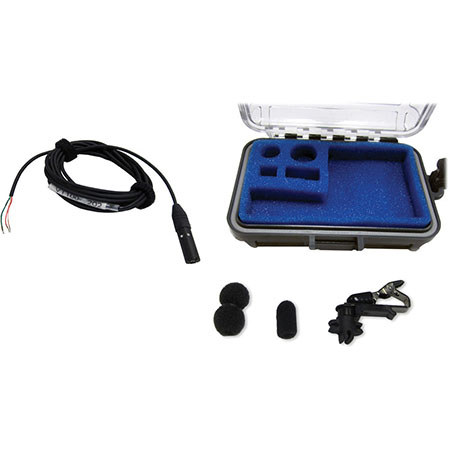 Voice Technologies VT100 Cardioid Lavalier Mic, Pigtail (Unterminated), Black