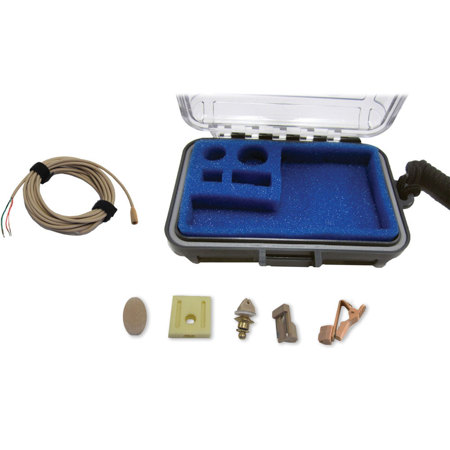 Voice Technologies VT403 Omni Lavalier Mic, Unterminated (3-Wire Pigtail), Beige